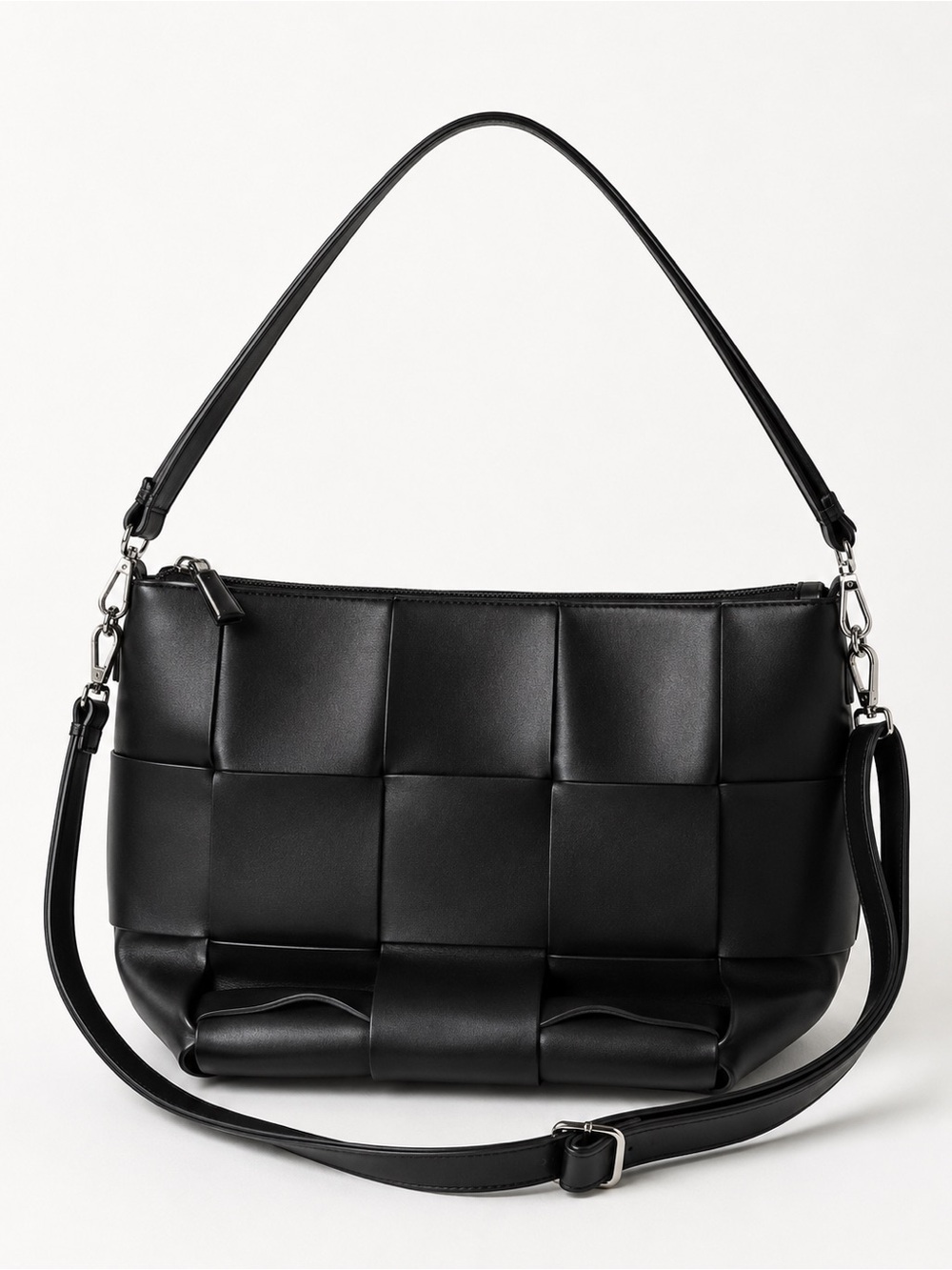 EN Expressions NYC Black Woven Crossbody & Shoulder Bag